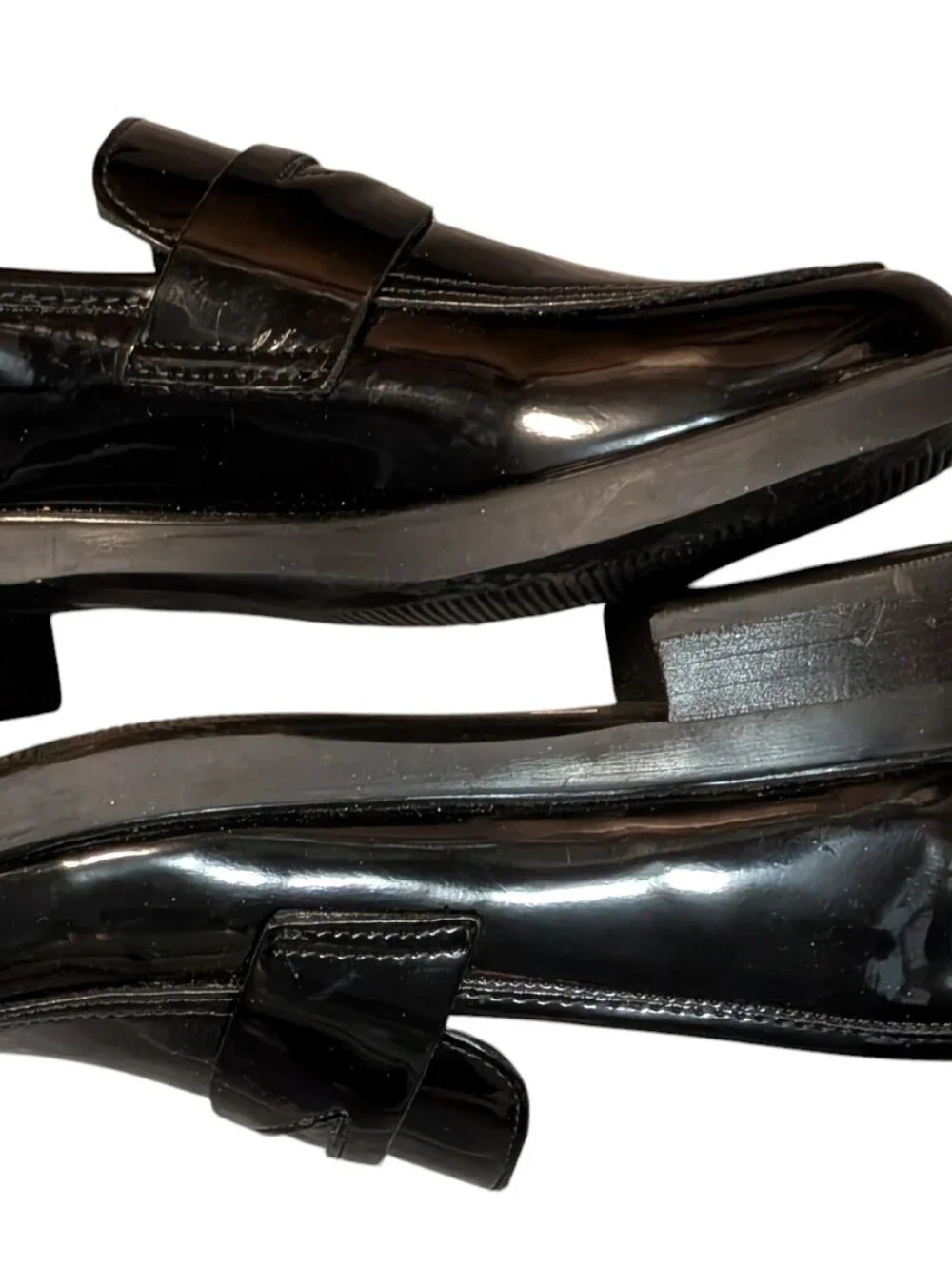 Steve Madden Leedan black patent penny loafer classic sleek high shine size 6